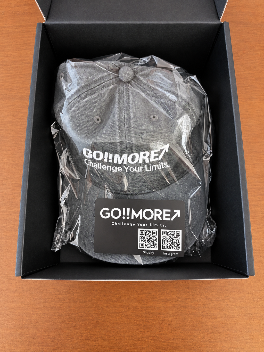 GO!!MORE↗ Signature Washed Cap-Black
