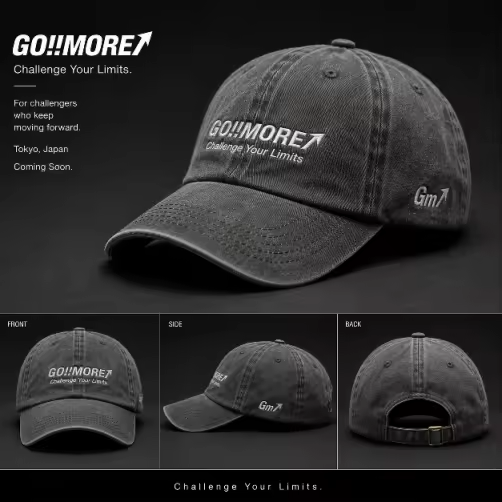 GO!!MORE↗ Signature Washed Cap