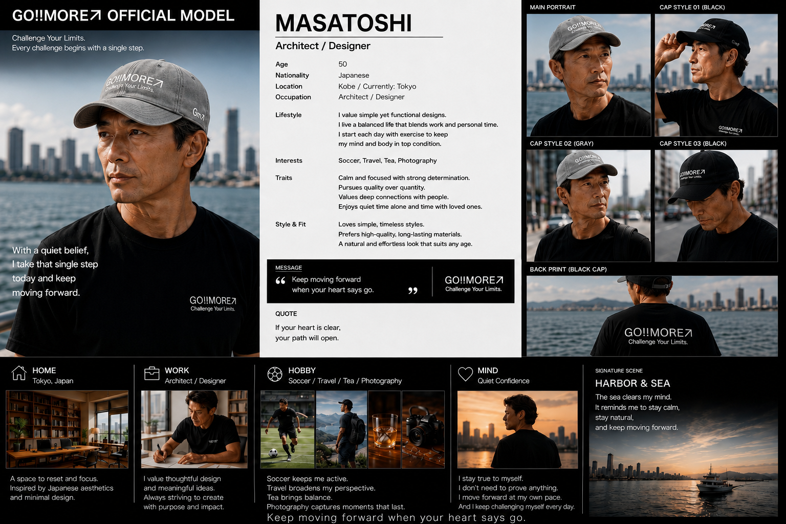 GO!!MORE↗ Signature Washed Cap