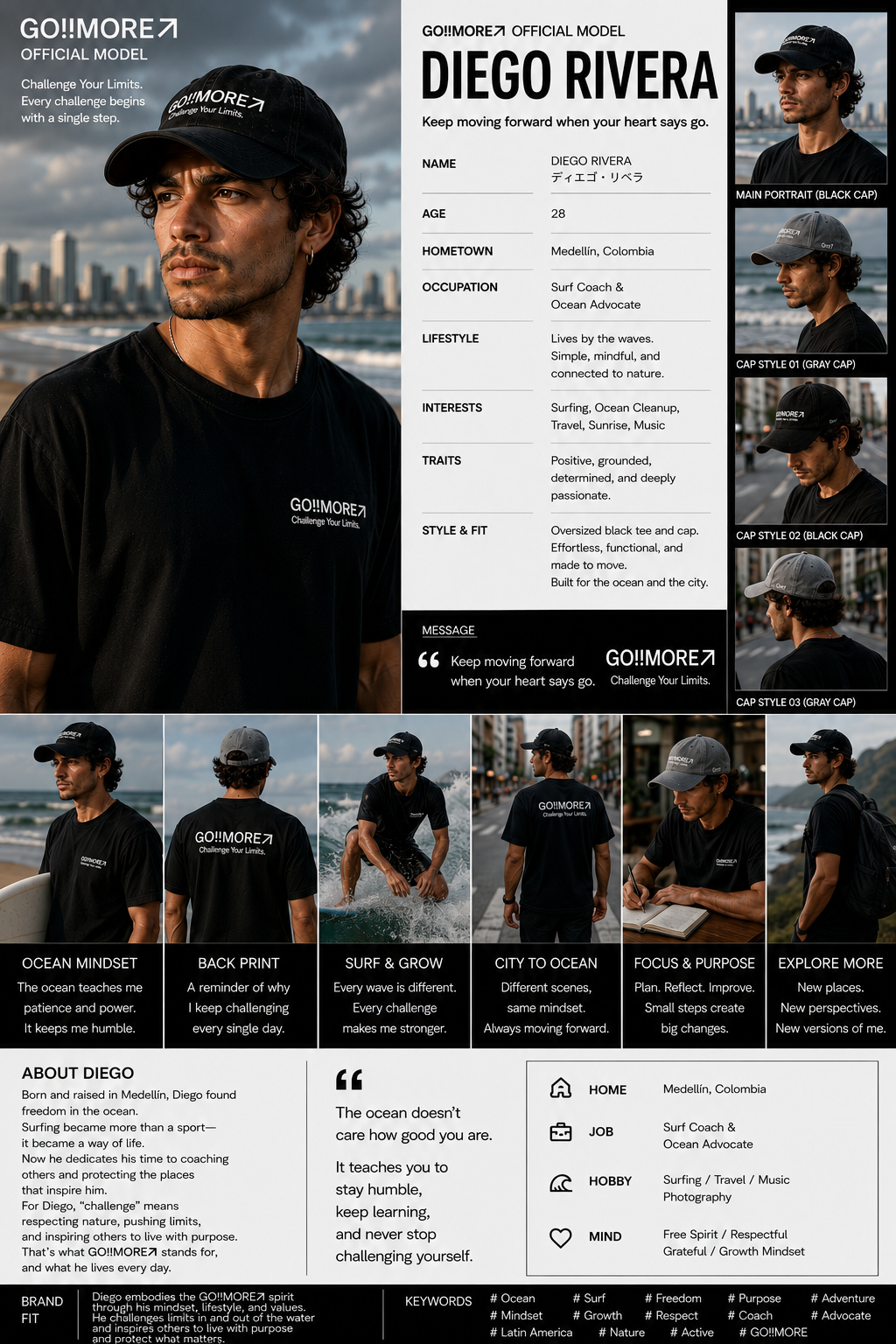 GO!!MORE↗ Signature Washed Cap